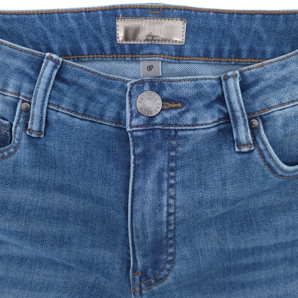 Kut from the Kloth Women Jeans Kelsey Fab Ab Ankle Flare 0P Blue High Rise - Picture 5 of 10